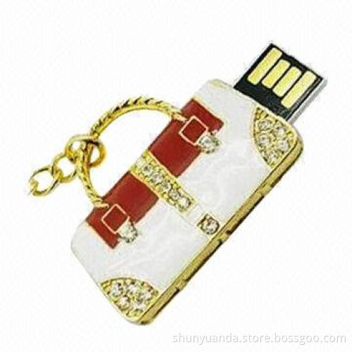 USB Flash Drive in Jewelry Bag Shape, Anti-shock and Moisture-resistant